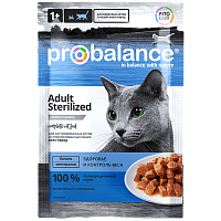 Консервированный корм для кошек Probalance Sterilized, 85г (25шт. в уп.)