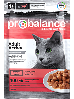 Консервированный корм для кошек Probalance Active, 85г (25шт. в уп.)