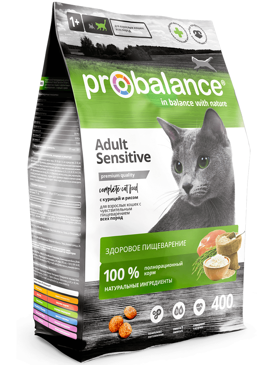 Сухой корм для кошек Probalance Sensitive, 400г