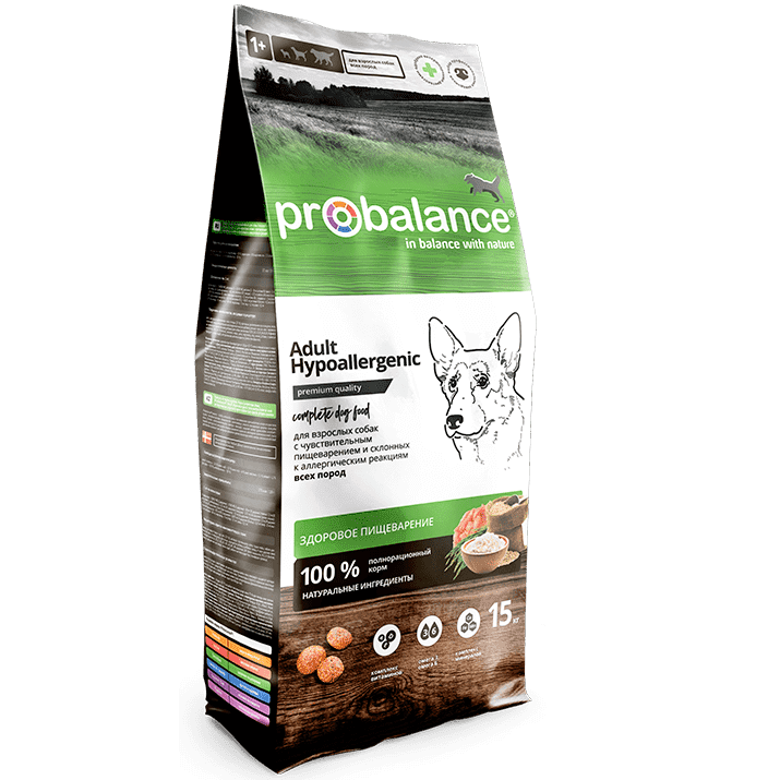 Сухой корм для собак Probalance Hypoallergenic, чувствительное пищеварение, 15кг
