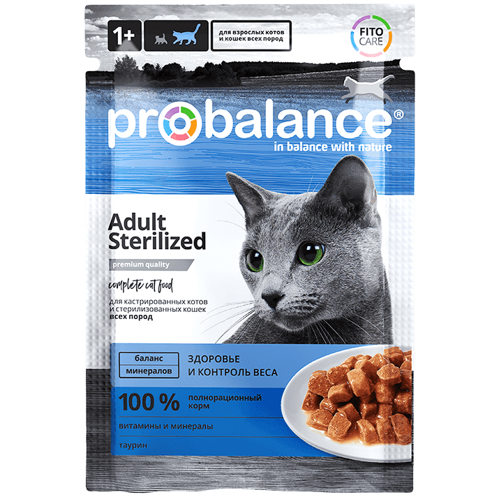 Консервированный корм для кошек Probalance "Sterilized", 85г (25шт. в уп.)