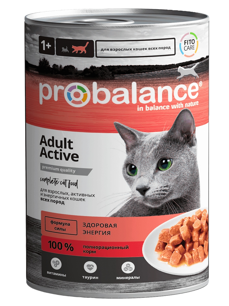 Консервированный корм для кошек Probalance "Active", 415г