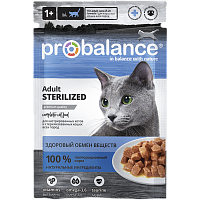 Консервированный корм для кошек Probalance Sterilized, 85г (28шт. в уп.)