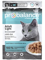 Консервированный корм для кошек Probalance Light, контроль веса, 85г (28шт. в уп.)