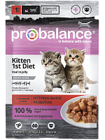 Консервированный корм для котят Probalance Kitten 1`st Diet, 85г (28шт. в уп.)