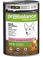 Консервированный корм для собак Probalance Sensitive, 850г