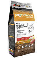 Сухой корм для собак Probalance Immuno Beef, поддержка иммунитета, с говядиной,12кг